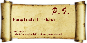 Pospischil Iduna névjegykártya